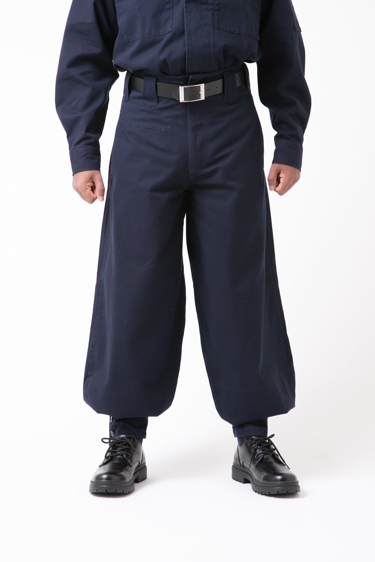 Regular Cotton 14 Overshirt & Edo-Style Tobi Pants bottom