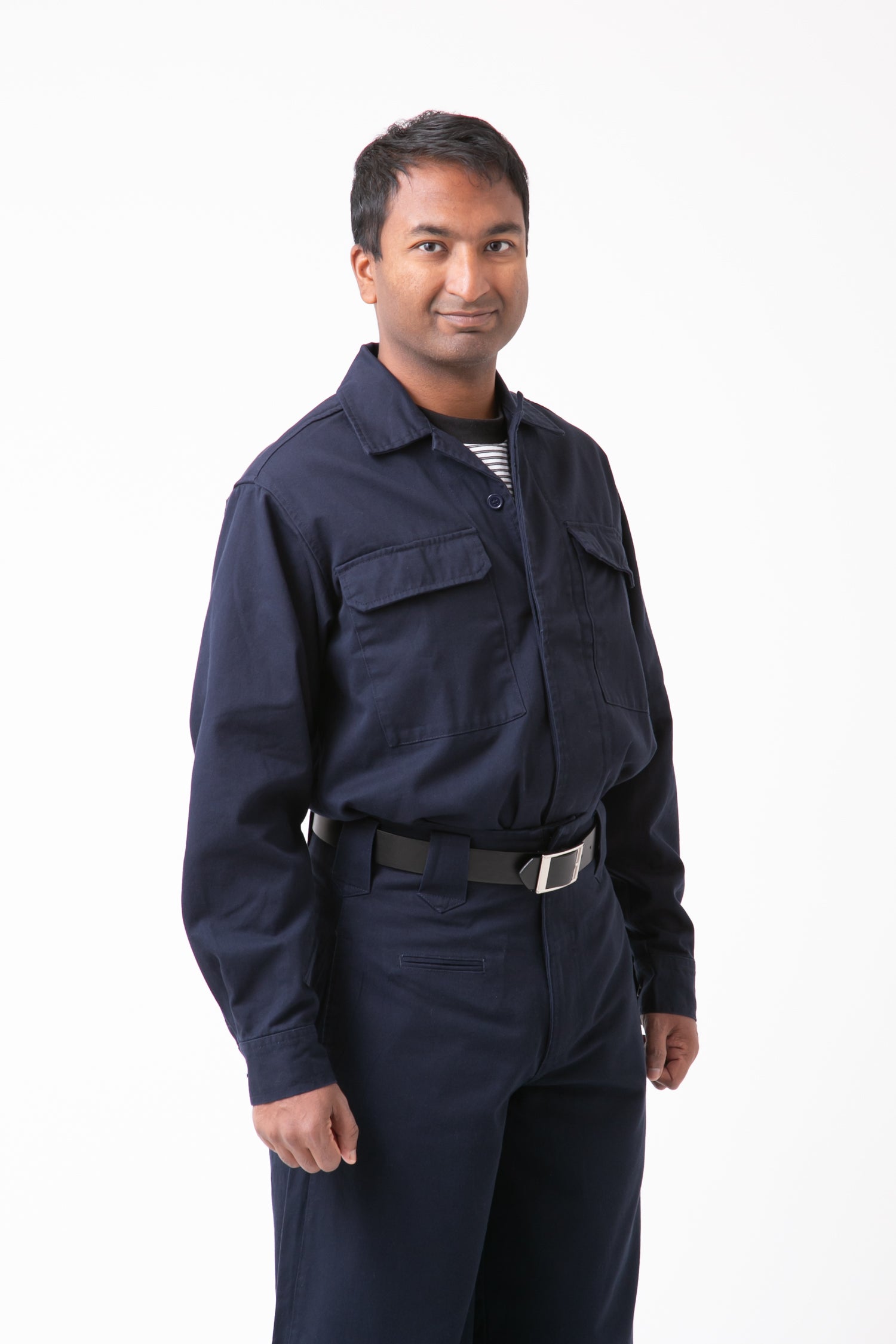 Regular Cotton 14 Overshirt & Edo-Style Tobi Pants top