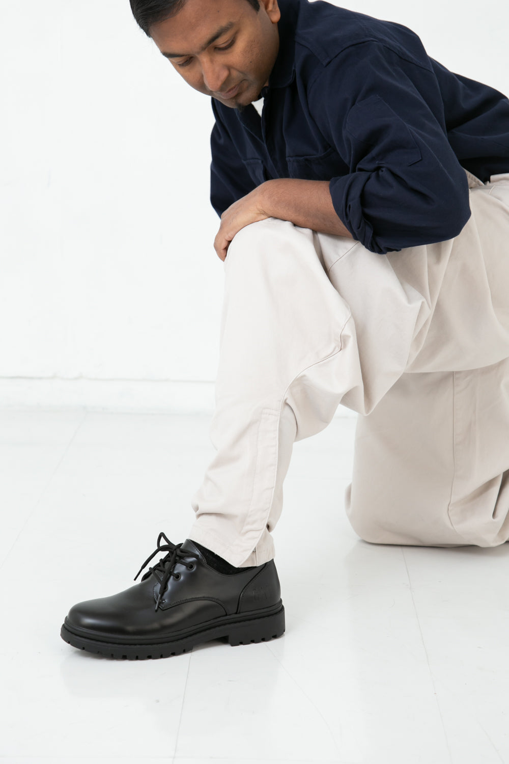 Regular Cotton 14 Tobi Pants - Beige - hem