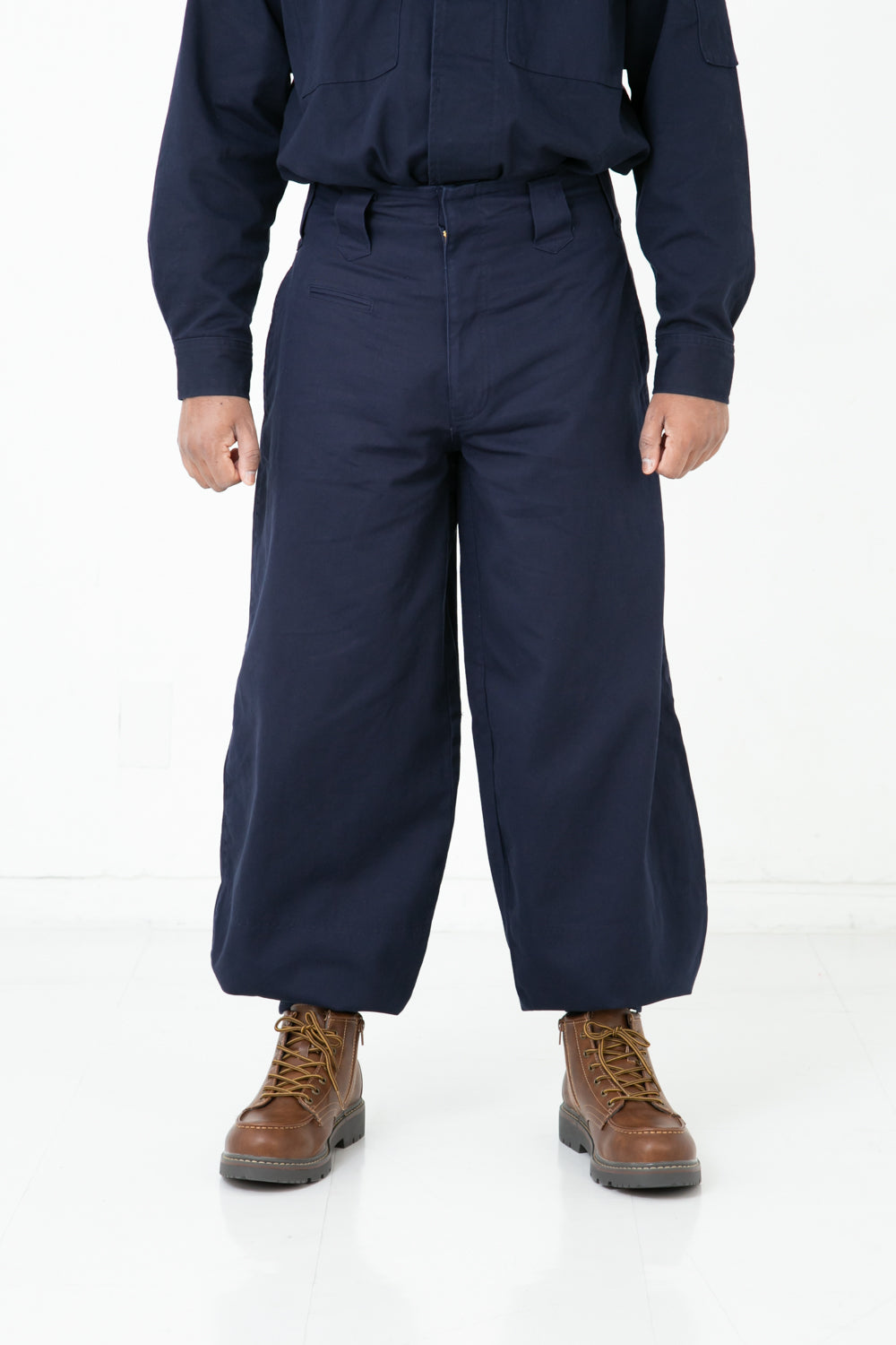 Regular Cotton 14 Edo-Style Tobi Pants - Navy - front
