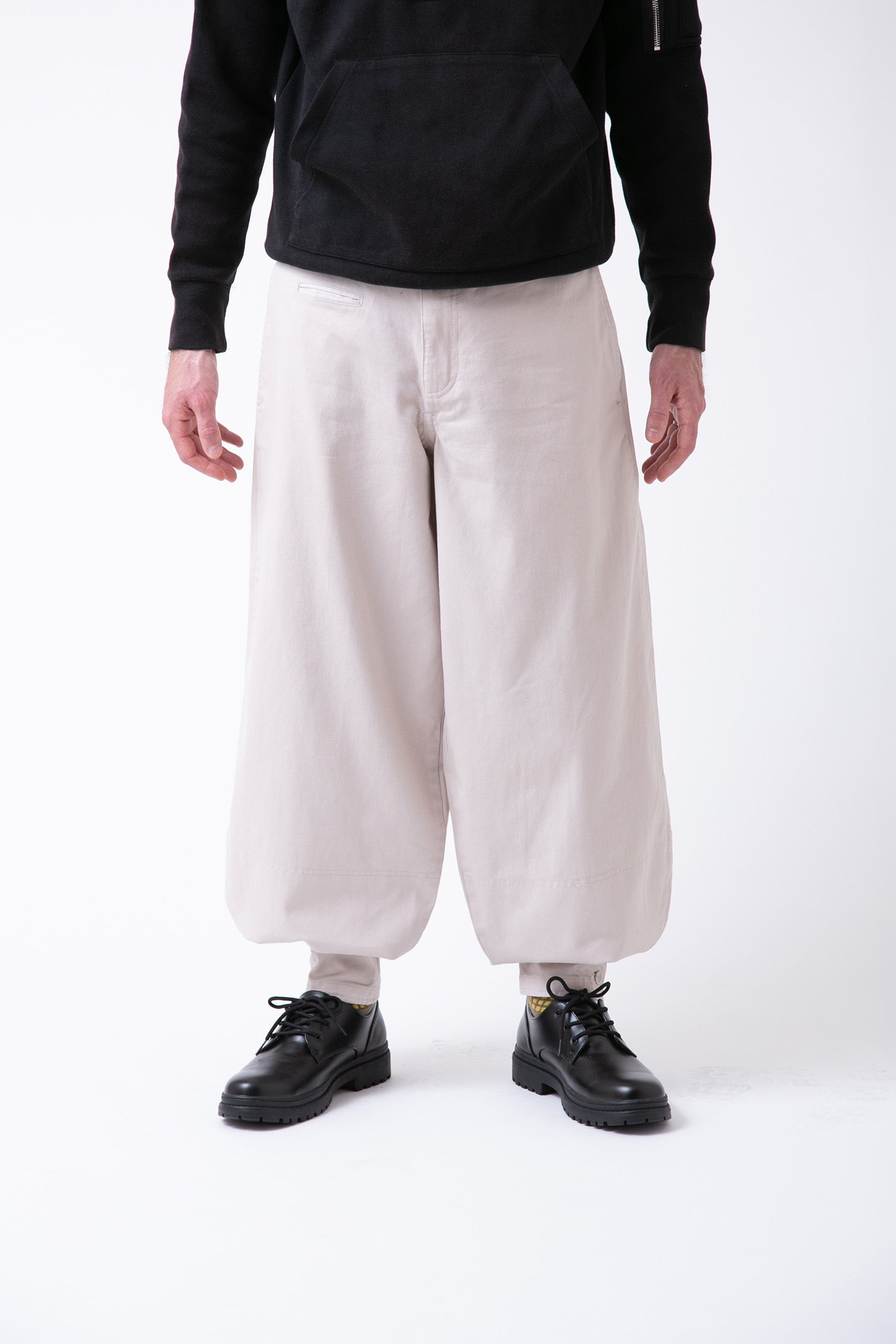 Regular Cotton 14 Edo-Style Tobi Pants - Beige - front