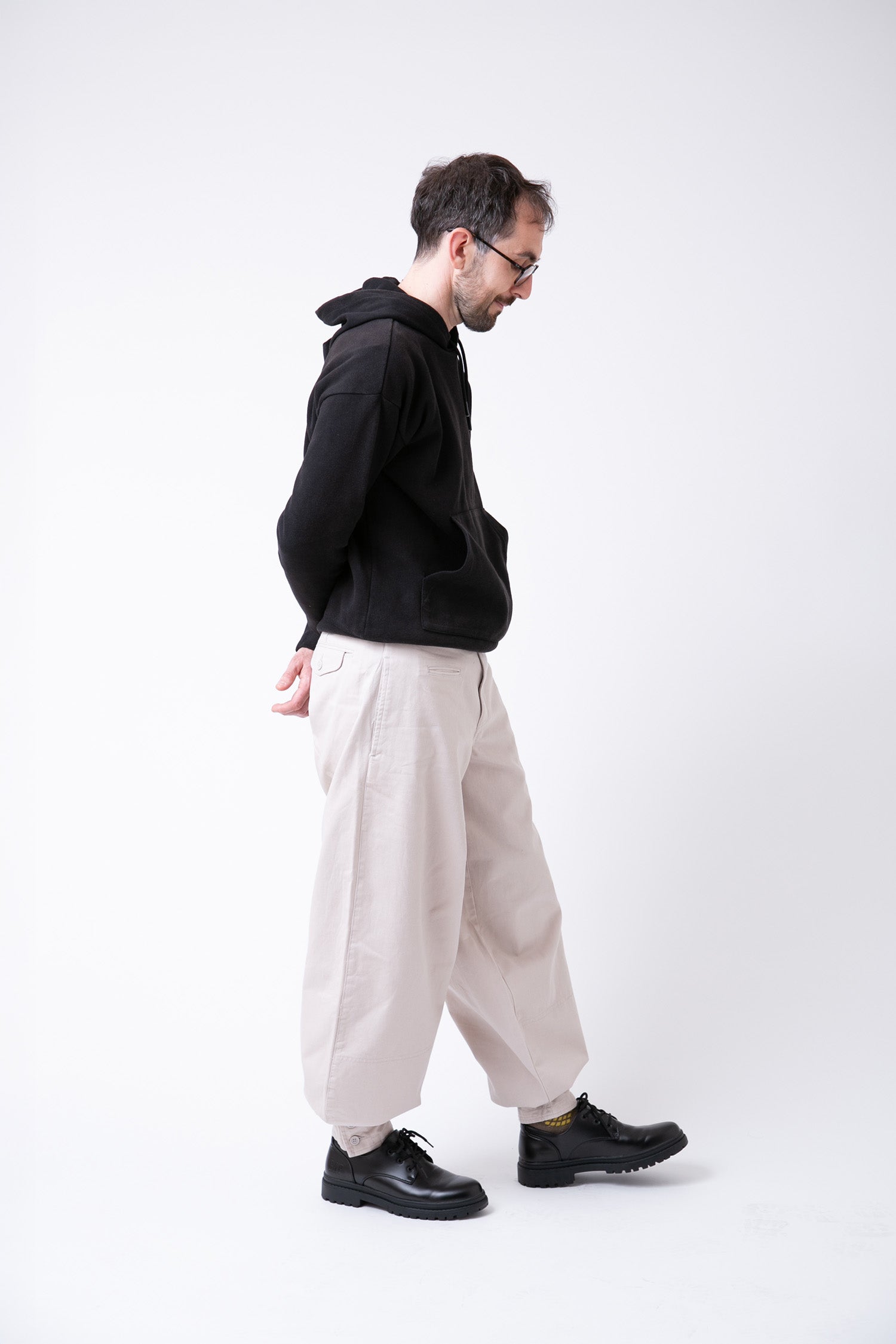 Regular Cotton 14 Edo-Style Tobi Pants - Beige - side