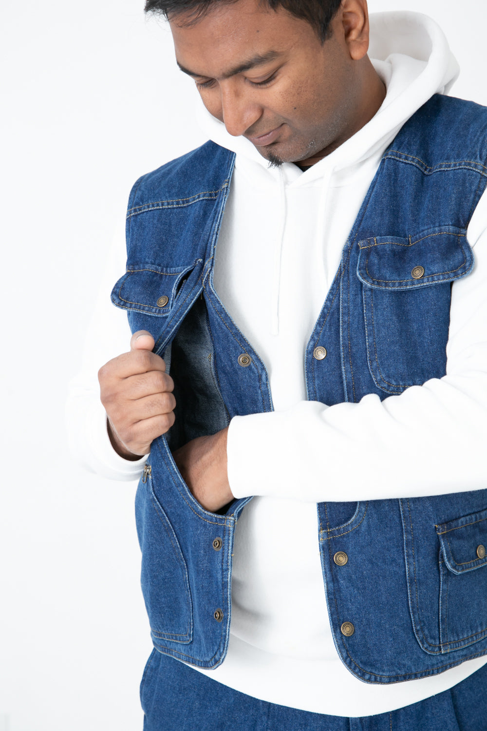 Denim 14 Vest - big pocket