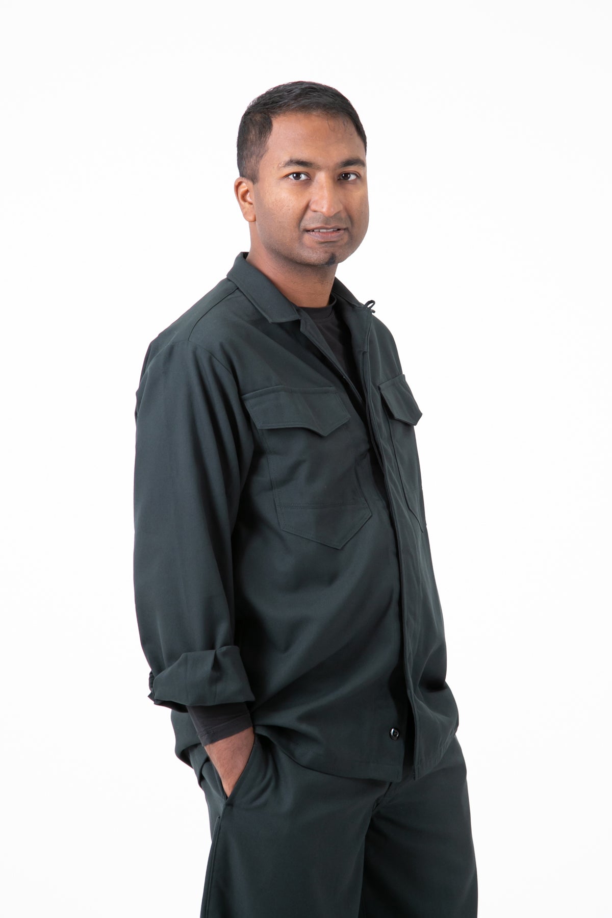 Ultra Smooth Serge 25 Tobi Overshirt_navy_front close