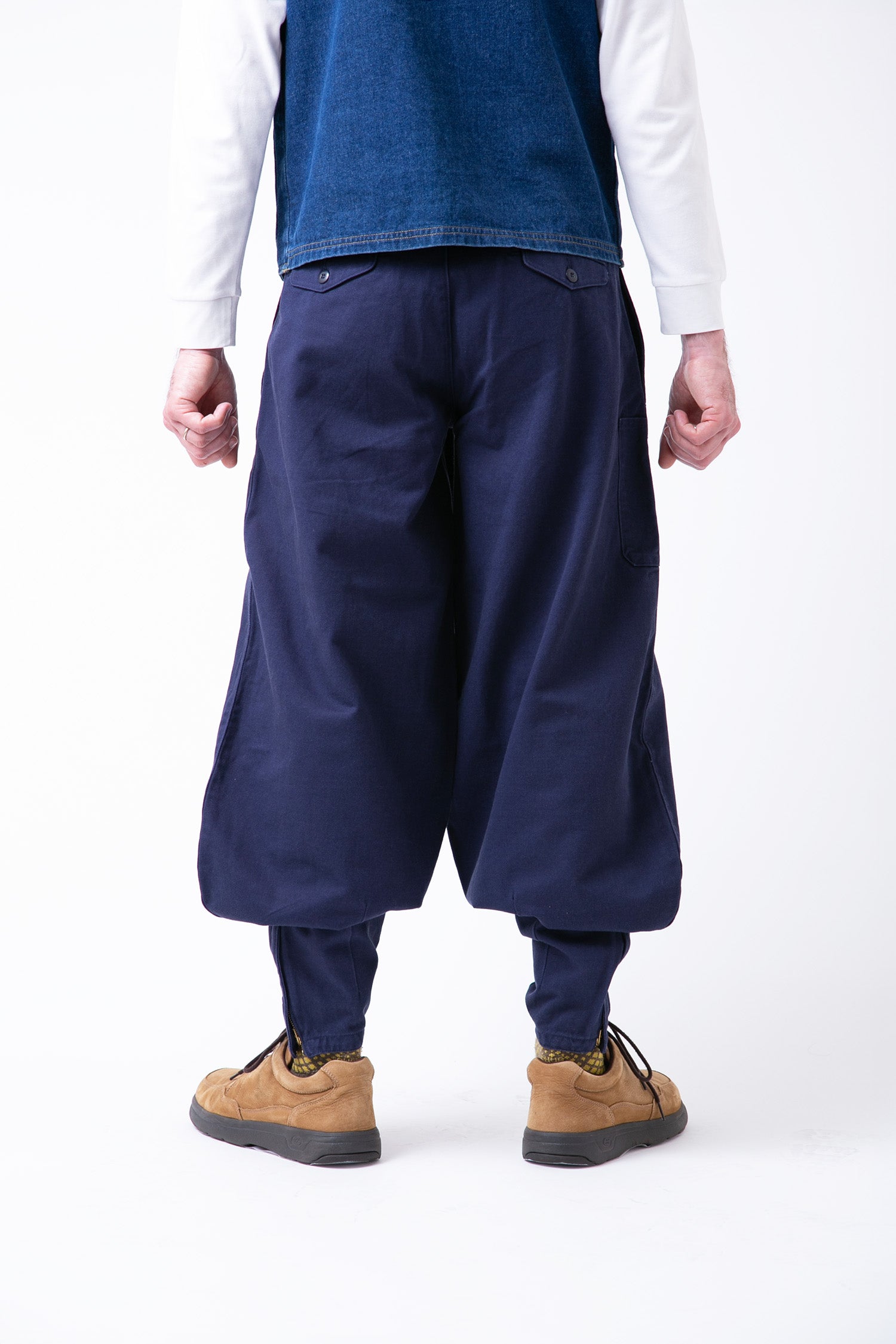 Classic Cotton 40 Medium Tobi Pants - Navy - back