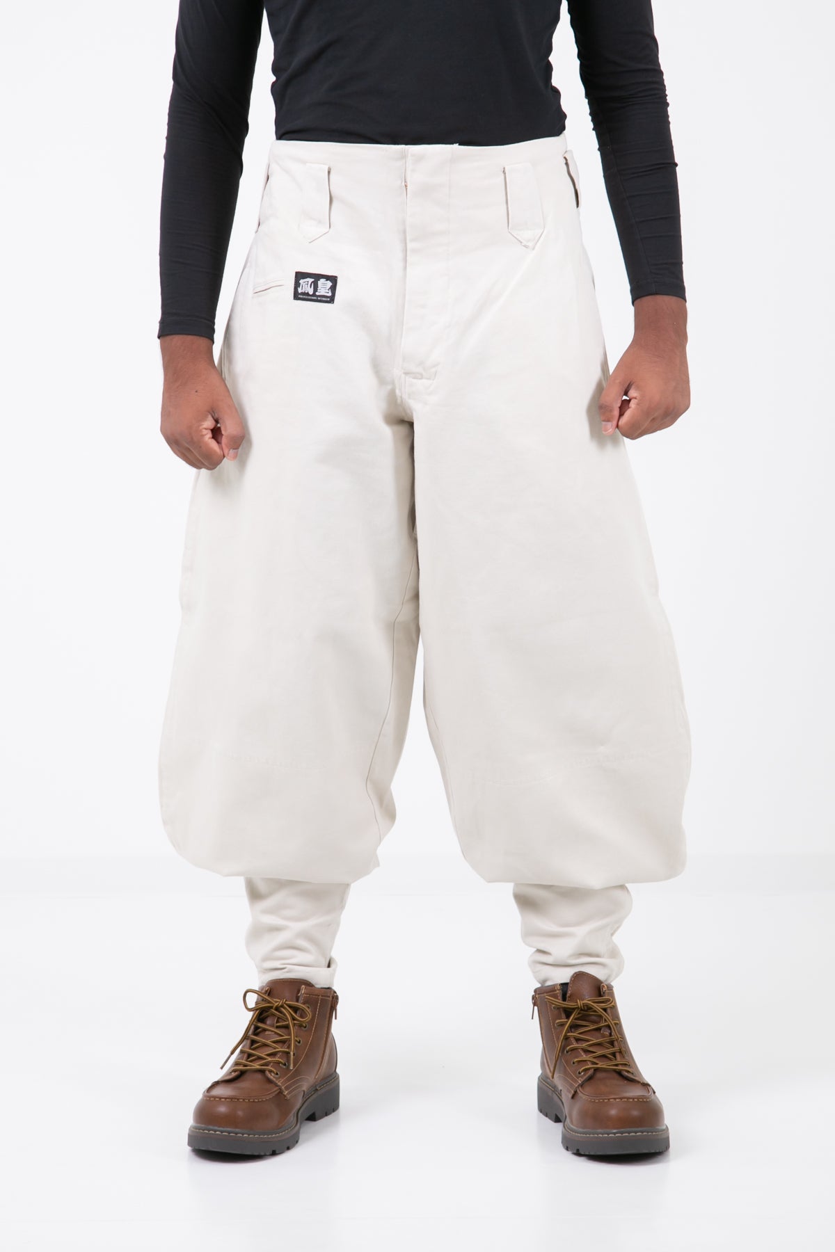 Classic Cotton 40 Medium Tobi Pants - Beige - front