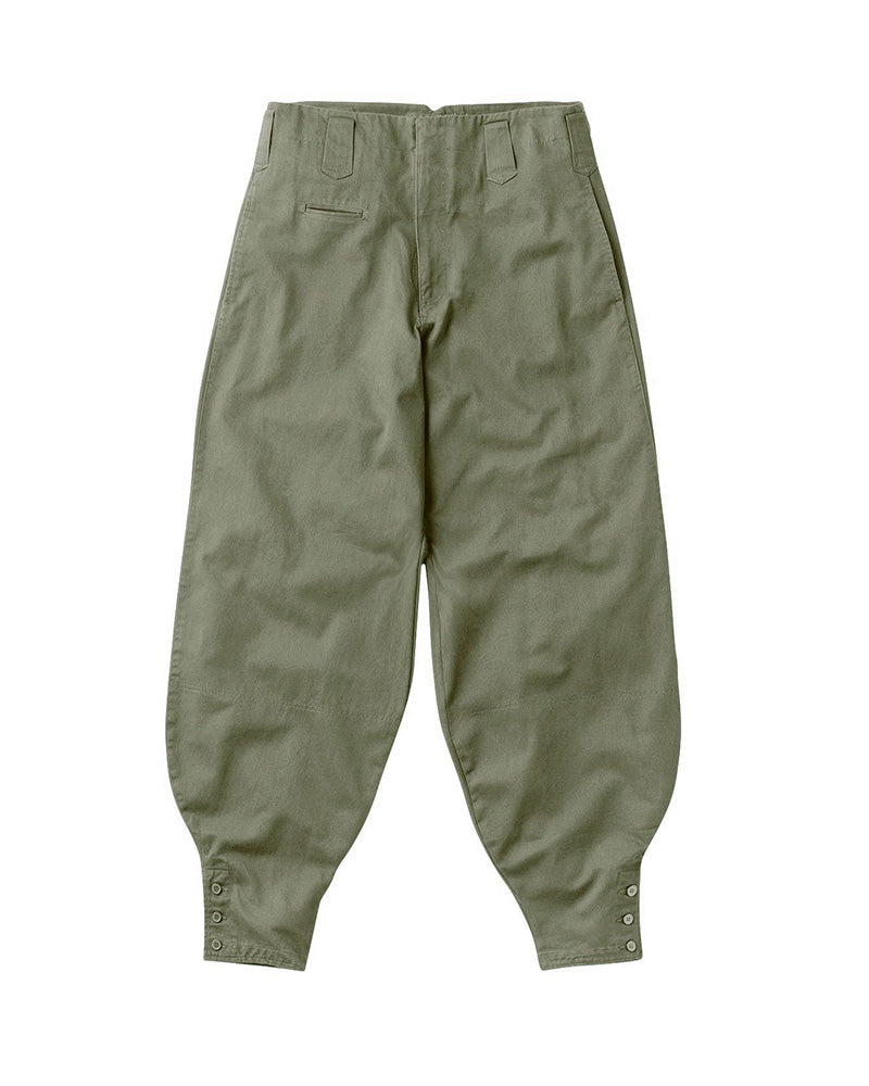 Regular Cotton 14 Edo-Style Tobi Pants - Olive