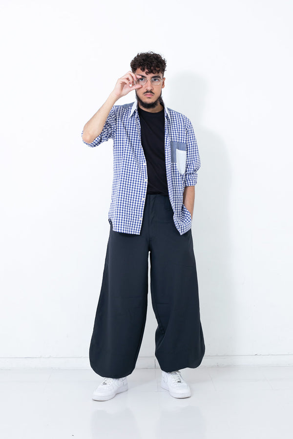 Japan made Summer Serge 13 Edo-Style Tobi Pants_Model 1