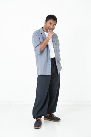 Japan made Summer Serge 13 Edo-Style Tobi Pants - model