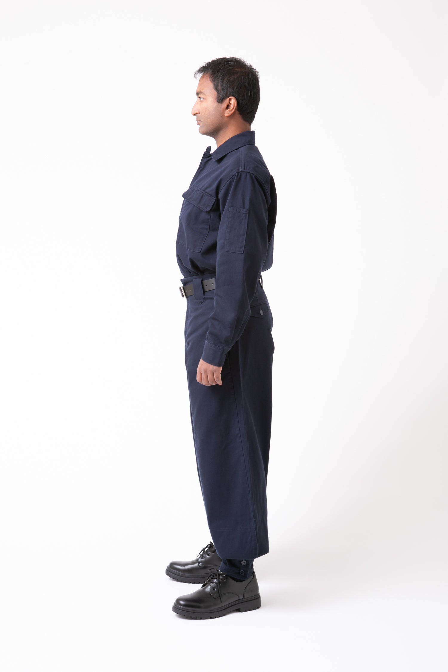 Regular Cotton 14 Overshirt & Edo-Style Tobi Pants side