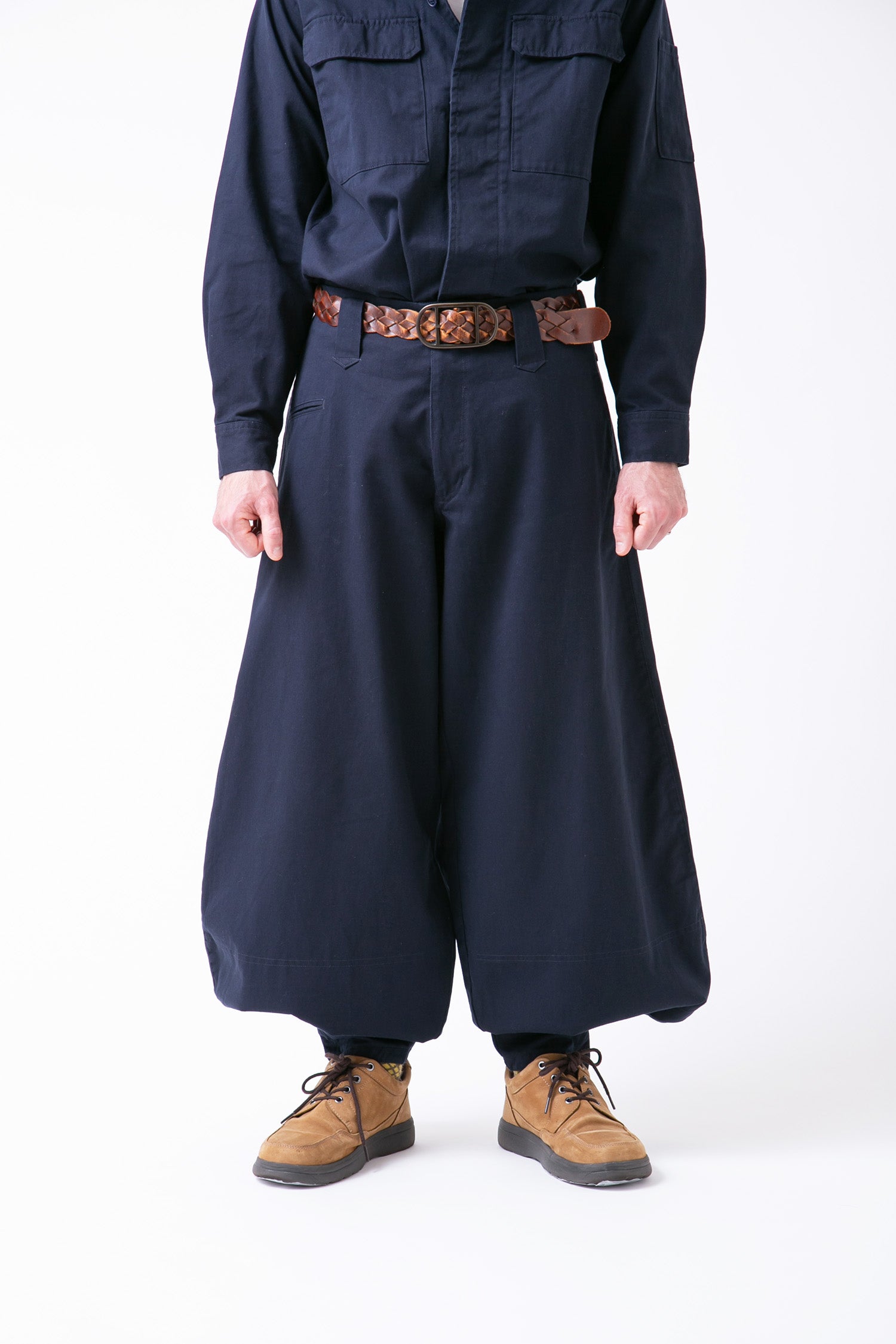 Regular Cotton 14 Tobi Pants - Navy - fornt