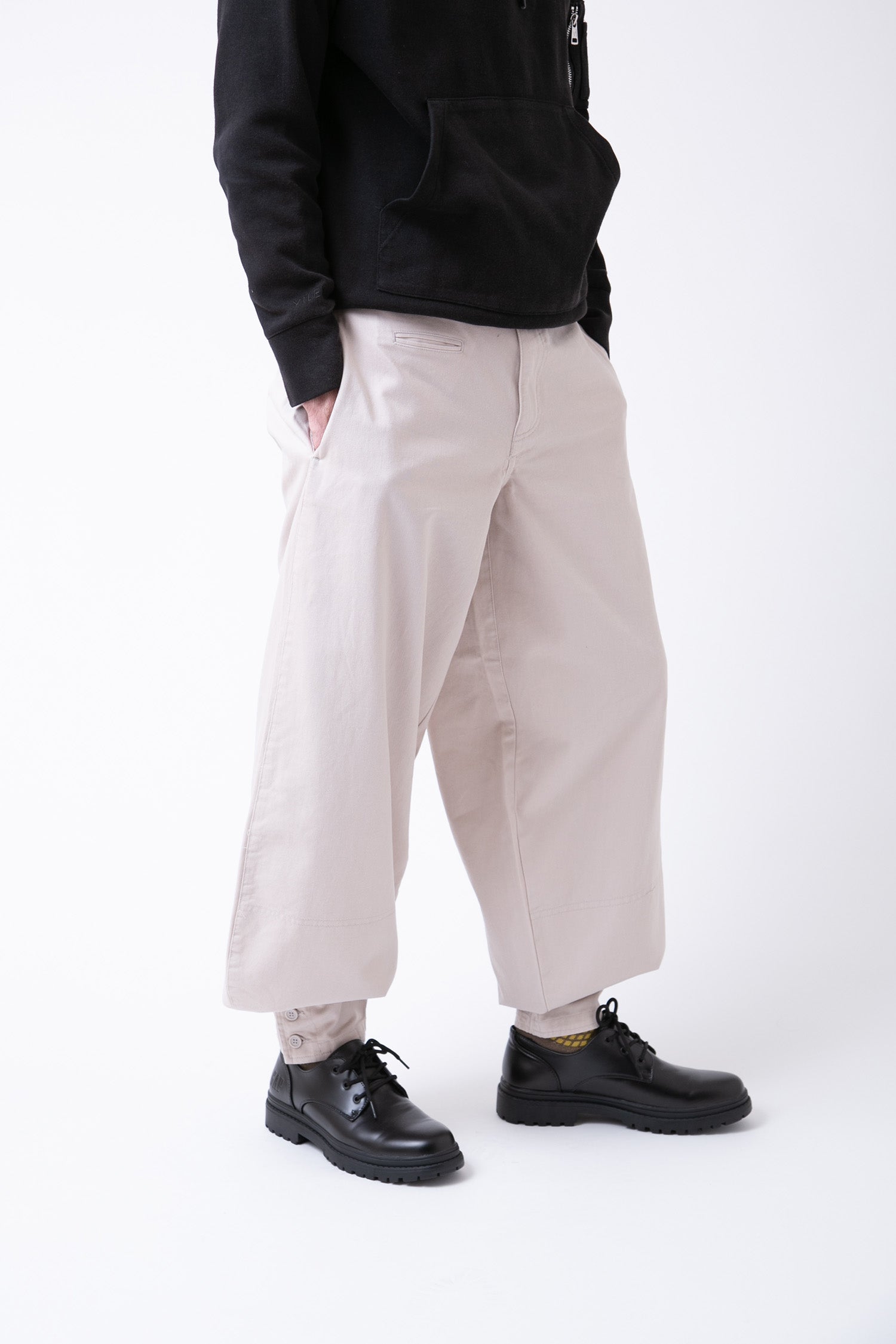 Regular Cotton 14 Edo-Style Tobi Pants - Beige - diagonal