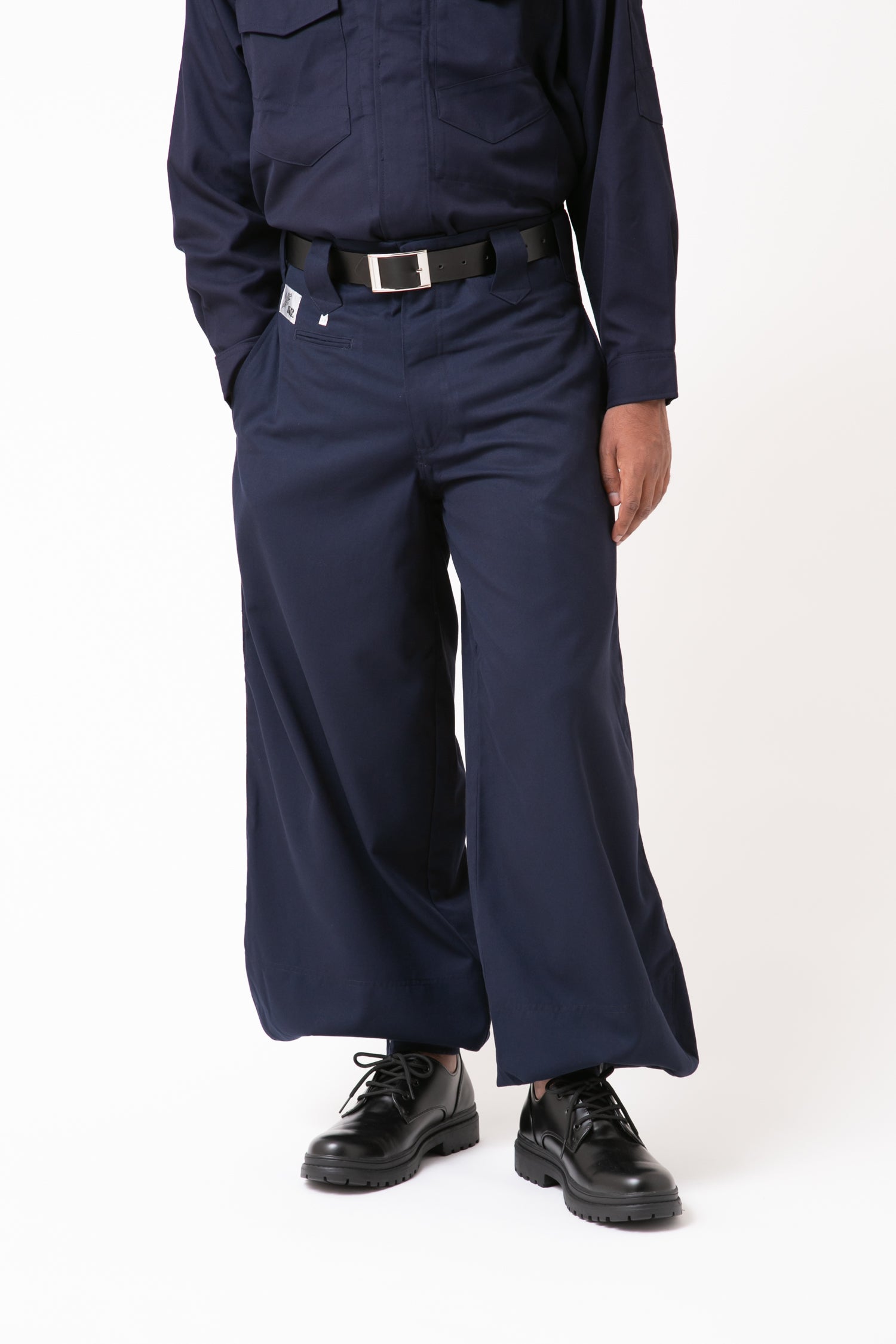 Serge 23 Overshirt & Edo-Style Tobi Pants Set Navy blue bottom
