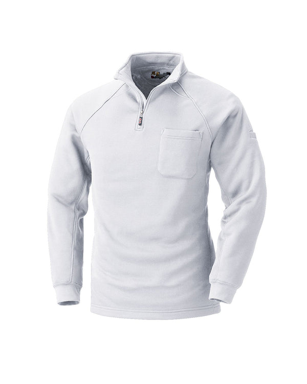 Inside Fleece Zip Up Shirt - White