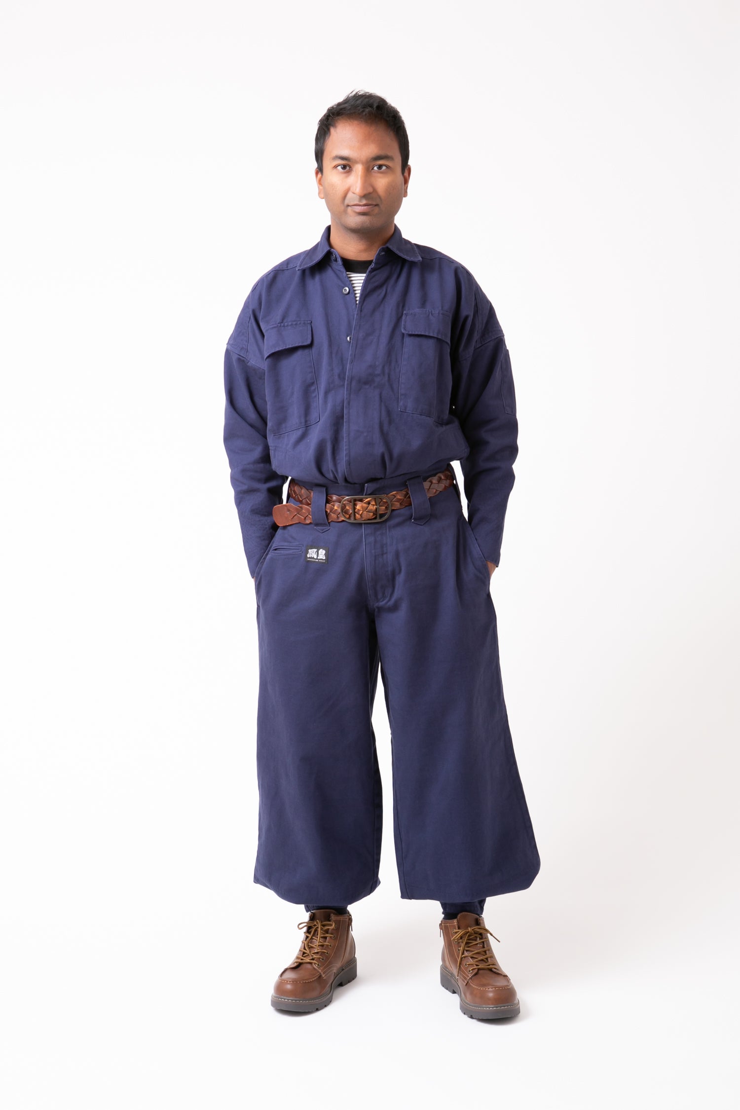 Classic Cotton 40 Overshirt & Tobi Pants - Navy