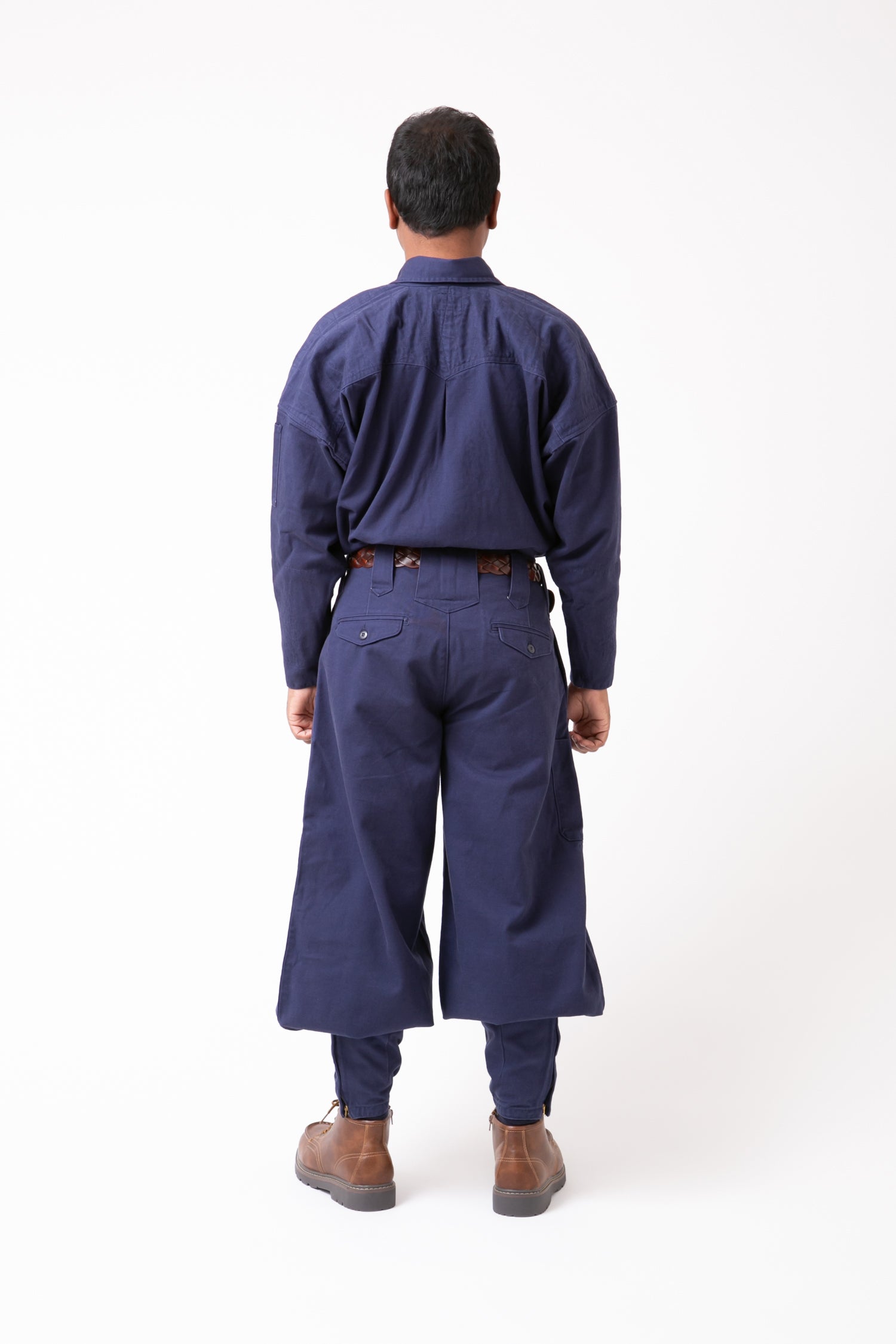 Classic Cotton 40 Overshirt & Medium Tobi Pants - Navy