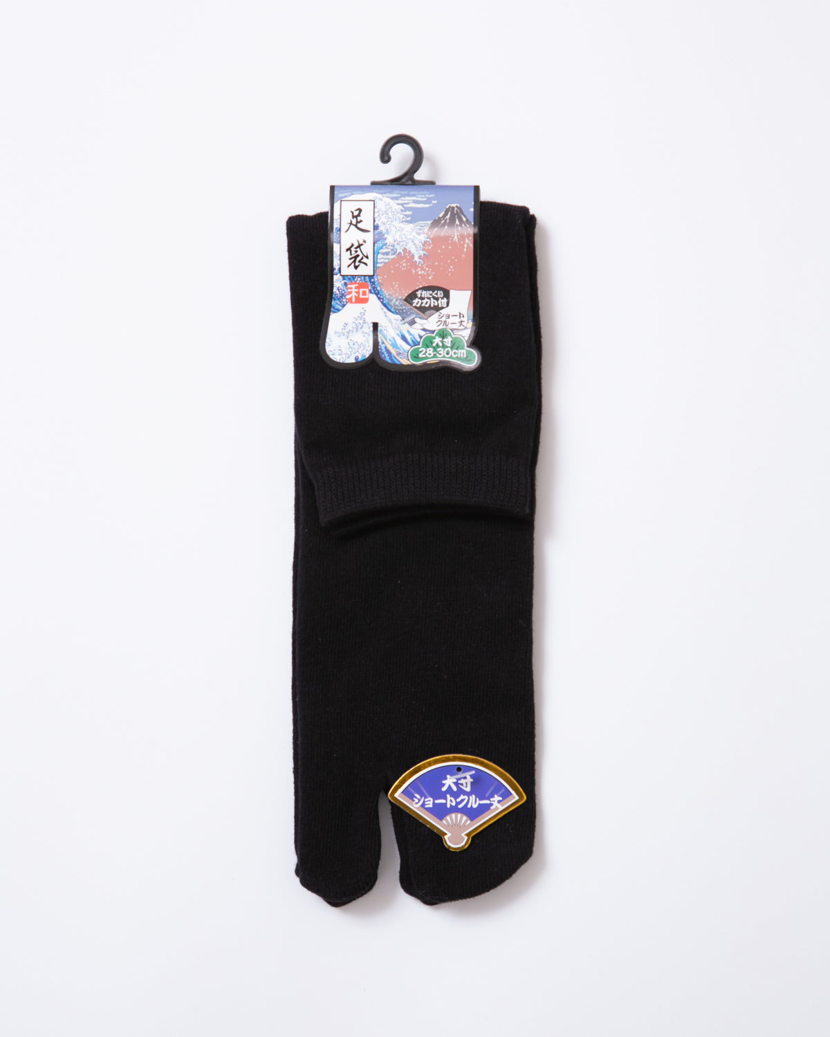 Plain Tabi Socks Crew length - Black 28-30